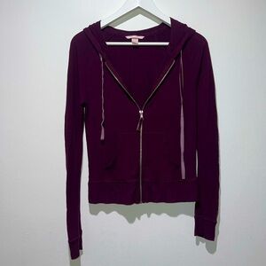 Victoria’s Secret lightweight zip up purple hoodie Size XS